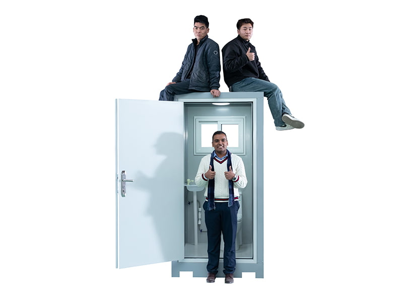 Egyszemélyes kültéri hordozható WC